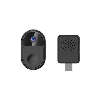 Wifi פעמון הדלת 1080P עמיד למים בזמן אמת Tuya חכם פעמון אינטרקום אלחוטי פעמון הדלת Tuya אינטרקום מצלמה שחור