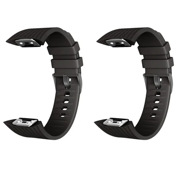 2X סיליקון רצועת שעון רצועה עבור Samsung Galaxy Gear Fit2 Pro להקת שעון עבור Samsung Gear Fit 2 SM-R360-שחור