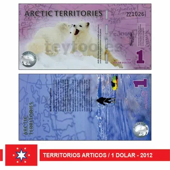 C2270 #2012 הארקטי בשטחים. 1 קוטב דולר (UNC) P # ARC-1a.2