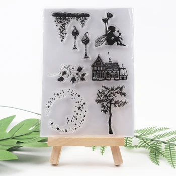 צמחים כוכבים ברור חותמות חותם DIY רעיונות כרטיס שקוף בולים מכין אלבום תמונות אמנות קישוט חדש בולים