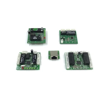 PCBA לוח mini מודול עיצוב ethernet switch למעגלים מודול מתג ethernet 10/100mbps OEM לוח האם 3/5/6/8 נמל