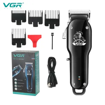 VGR הגבול החדש קוצץ שיער ראש מתכוונן חשמלי מדעך USB לטעינה רב-מגבלת גודל מסרק ראשו V679