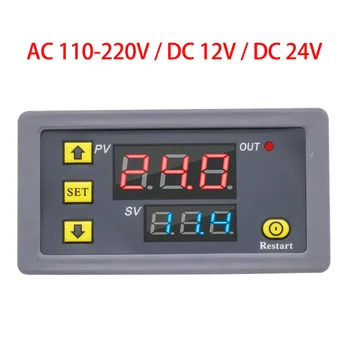 AC 110V-220V 24V T3230 דיגיטלי השהיית זמן ממסר תצוגת LED מחזור שעון עצר מתג שליטה מתכוונן תזמון ממסר השהיה מתג