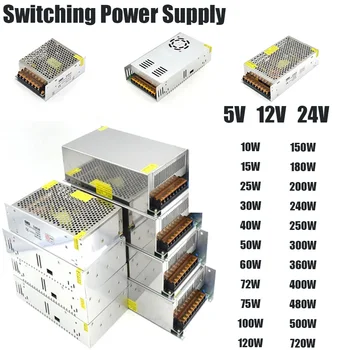 החלפת ספק כוח 12V 5V DC אספקת חשמל 24V AC 110V - 220V 5A 10A 15A 20A 25 א 30A 40A 50A SMPS עבור LED הרצועה טלוויזיה במעגל סגור מנוע
