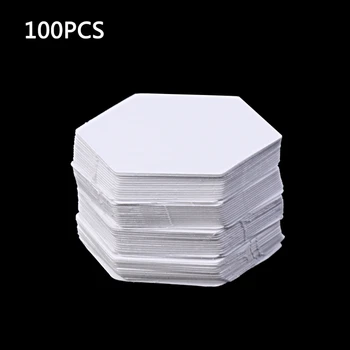 משושה תבניות 100Pcs לבן טלאים נייר אביזר תפירה