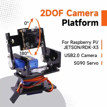 Raspberry Pi מצלמה מודול כונן חינם עם 2DOF SG90 סרוו PTZ תמיכה USB2.0. עבור Raspberry Pi 4B 3B המכונית AI זיהוי חזותי