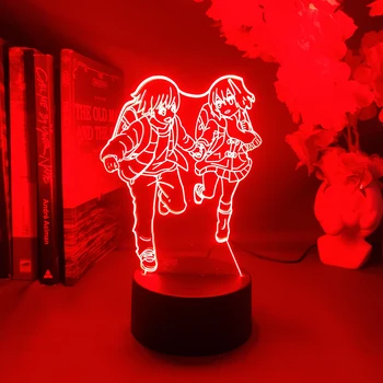 אני אוהב דייק ga inai machi מנורת LED חברים מתנה צבעונית שולחן מנורת לילה עבור חדר שינה עיצוב שולחן אנימה אור סאטורא Fujinuma