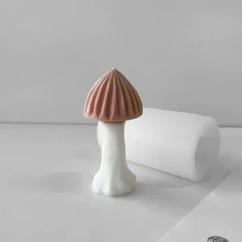 3D פטריות נר סיליקון עובש סימולציה יציקת גבס סבון בעבודת יד נר ביצוע האספקה.