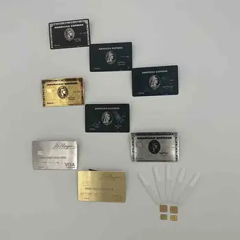 4442 מותאם אישית באיכות גבוהה חדש RFID מתכת כרטיס ללא מגע כרטיס NFC כרטיס ביקור מתכת עם קופסת מתנה