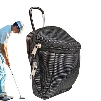כדור גולף תיק מותניים מיני ניילון כדור גולף המותניים לתלות פאוץ כפול-שכבת כדור גולף חבילת אחסון מארגן כיס גולף אספקה
