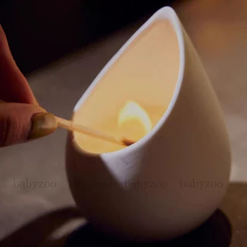 אירופאי DIY נרות ריחניים מיכל בטון טיפת מים בצורת נר גביע סיליקון עובש, מלט קליפת מחזיק נר עובש