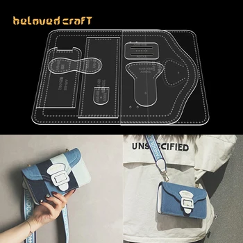 BelovedCraft-תיק עור תבנית עושה עם אקריליק תבניות עבור נשים קטנות אחת כתף crossbody תיק