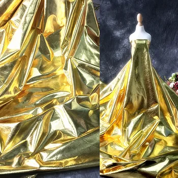 מראת זהב רך רעיוני למתוח Creativewear מראה רך מצופה ביצועים ללבוש מעצב בגדי עור בדים