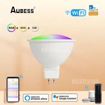 MR16 חכם הנורה EWelink בקרת יישום הנורה WiFi RGB+CW 5W 12V LED ניתן לעמעום מנורות עבודה עם אלקסה הבית של Google Smartthings