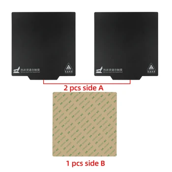 3Pcs המגנטי מדבקה 220x220 235x235 310x310mm מחומם מיטה גמיש 2A+B Heatbed הקלטת צלחת עבור מדפסת 3D Creality אנדר 3 CR10