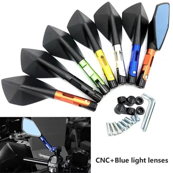 אוניברסלי אופנוע CNC אלומיניום זכוכית כחולה מראה אחורית עבור ב. מ. וו K1600 K1300 K1200R K1200S R1200RT R1200ST R1200GS