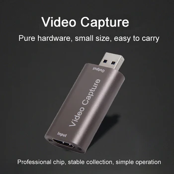 וידאו, אודיו, כרטיס לכידת 60fps, 4K HDMI תואם USB 3.0 2.0 אמין ממיר וידאו עבור משחק הזרמת שידורים חיים